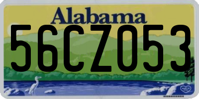 AL license plate 56CZ053