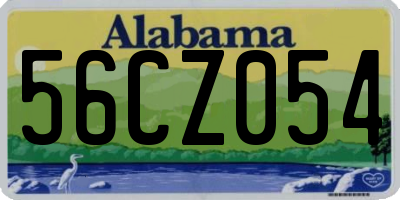 AL license plate 56CZ054
