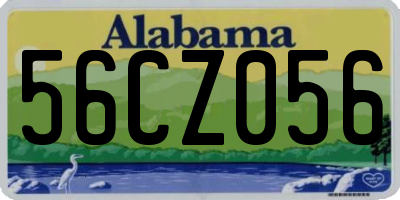 AL license plate 56CZ056