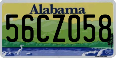 AL license plate 56CZ058