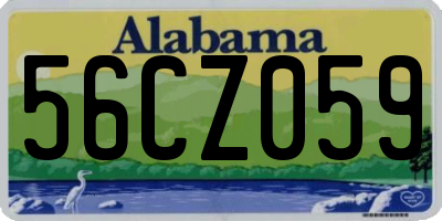 AL license plate 56CZ059