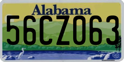 AL license plate 56CZ063