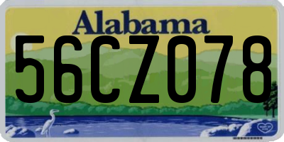 AL license plate 56CZ078