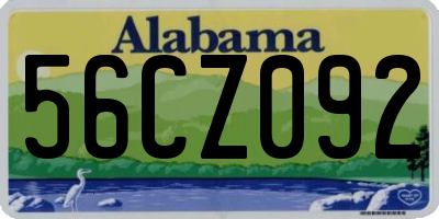 AL license plate 56CZ092