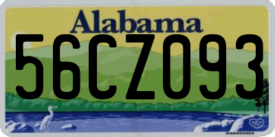 AL license plate 56CZ093