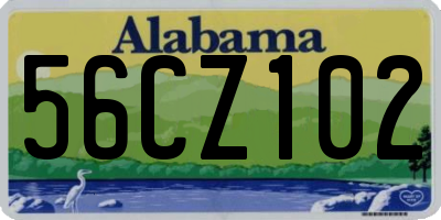 AL license plate 56CZ102