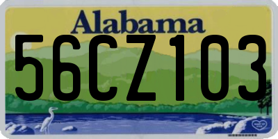 AL license plate 56CZ103