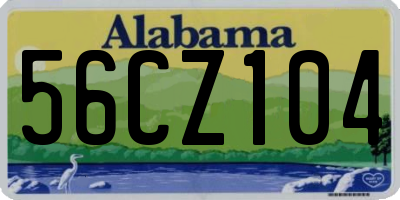 AL license plate 56CZ104