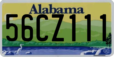AL license plate 56CZ111
