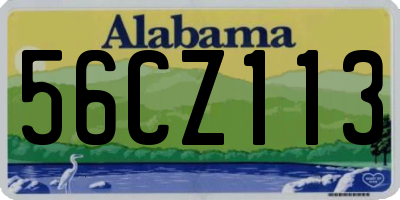 AL license plate 56CZ113