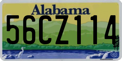 AL license plate 56CZ114