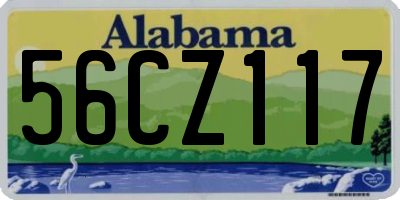 AL license plate 56CZ117