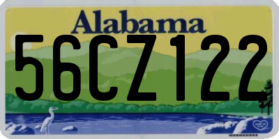 AL license plate 56CZ122