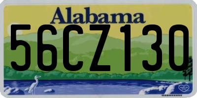 AL license plate 56CZ130