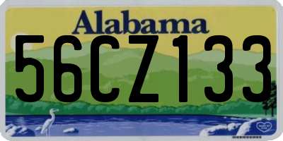 AL license plate 56CZ133