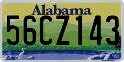 AL license plate 56CZ143