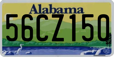 AL license plate 56CZ150