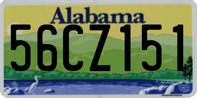AL license plate 56CZ151