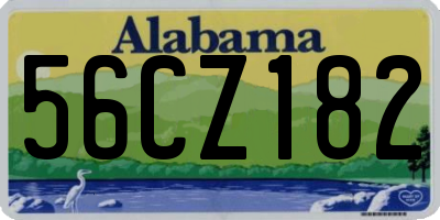 AL license plate 56CZ182