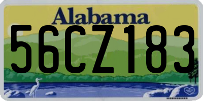 AL license plate 56CZ183