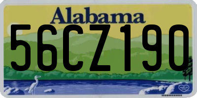 AL license plate 56CZ190