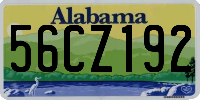 AL license plate 56CZ192