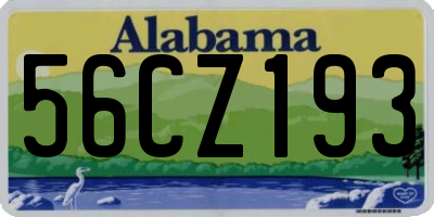 AL license plate 56CZ193