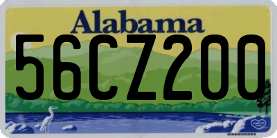 AL license plate 56CZ200