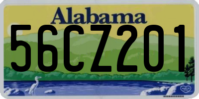 AL license plate 56CZ201