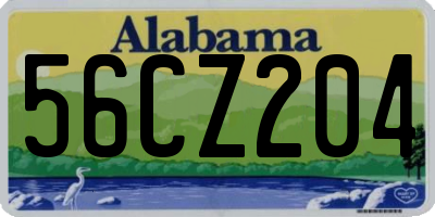 AL license plate 56CZ204