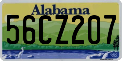 AL license plate 56CZ207