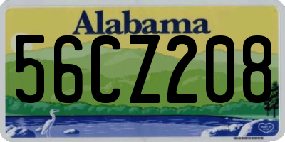 AL license plate 56CZ208
