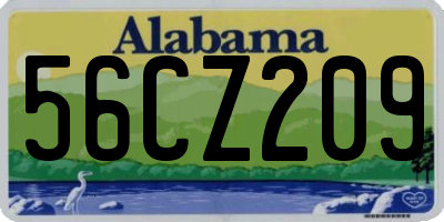 AL license plate 56CZ209