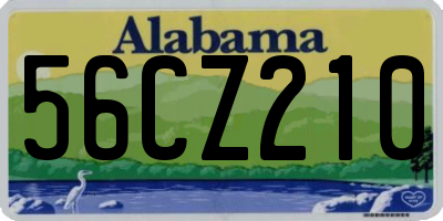 AL license plate 56CZ210