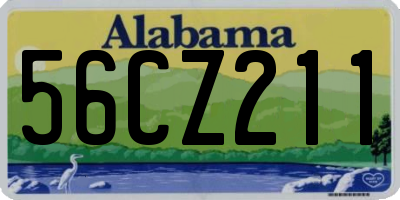 AL license plate 56CZ211