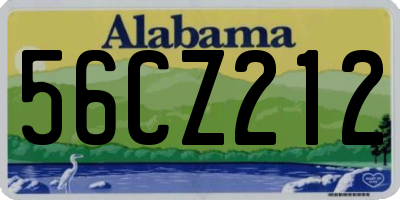 AL license plate 56CZ212