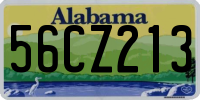 AL license plate 56CZ213