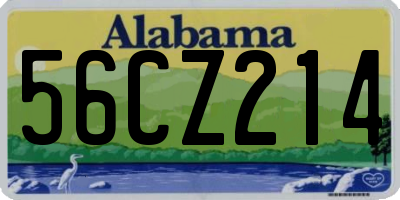 AL license plate 56CZ214