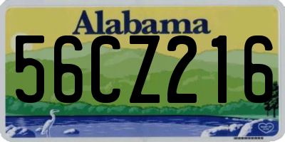 AL license plate 56CZ216