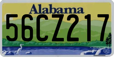AL license plate 56CZ217