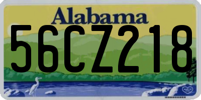 AL license plate 56CZ218