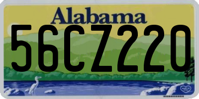 AL license plate 56CZ220
