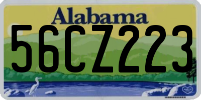 AL license plate 56CZ223
