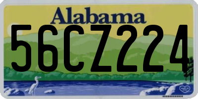 AL license plate 56CZ224