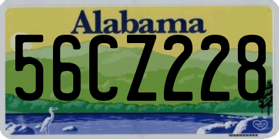 AL license plate 56CZ228