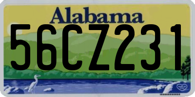 AL license plate 56CZ231