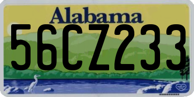 AL license plate 56CZ233