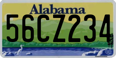AL license plate 56CZ234