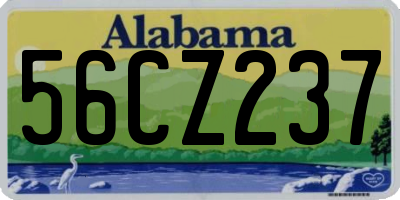 AL license plate 56CZ237