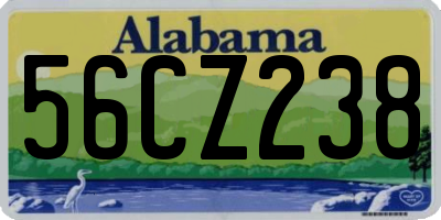 AL license plate 56CZ238